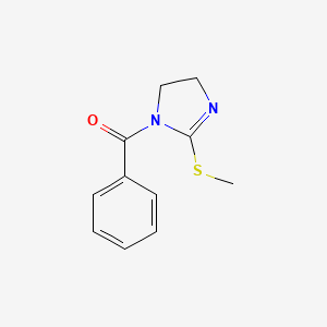 molecular formula C11H12N2OS B3406332 (2-(methylthio)-4,5-dihydro-1H-imidazol-1-yl)(phenyl)methanone CAS No. 30156-22-0