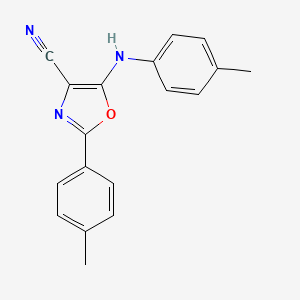 molecular formula C18H15N3O B3406339 2-(4-Methylphenyl)-5-[(4-methylphenyl)amino]-1,3-oxazole-4-carbonitrile CAS No. 303023-15-6