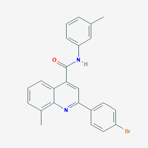 molecular formula C24H19BrN2O B340634 2-(4-bromophenyl)-8-methyl-N-(3-methylphenyl)quinoline-4-carboxamide 