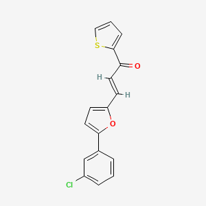molecular formula C17H11ClO2S B3406349 (2E)-3-[5-(3-chlorophenyl)furan-2-yl]-1-(thiophen-2-yl)prop-2-en-1-one CAS No. 304896-68-2