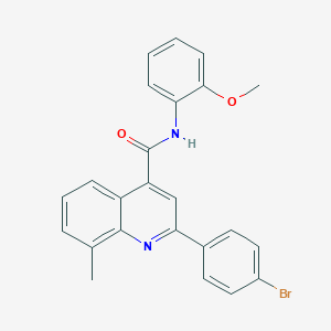 molecular formula C24H19BrN2O2 B340635 2-(4-bromophenyl)-N-(2-methoxyphenyl)-8-methylquinoline-4-carboxamide 