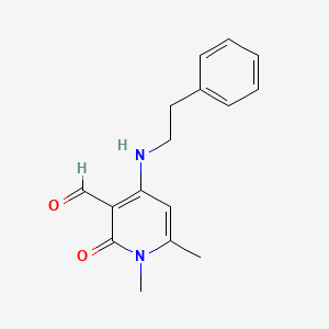 1,6-Dimethyl-2-oxo-4-(phenethylamino)-1,2-dihydropyridine-3-carbaldehyde