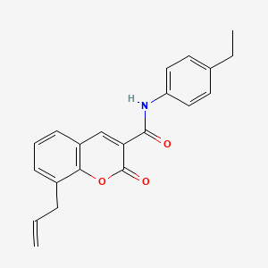 molecular formula C21H19NO3 B3406395 8-allyl-N-(4-ethylphenyl)-2-oxo-2H-chromene-3-carboxamide CAS No. 313268-05-2