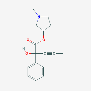 molecular formula C16H19NO3 B034064 (1-methylpyrrolidin-3-yl) 2-hydroxy-2-phenylpent-3-ynoate CAS No. 101711-17-5