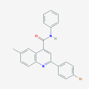 molecular formula C23H17BrN2O B340640 2-(4-bromophenyl)-6-methyl-N-phenylquinoline-4-carboxamide 