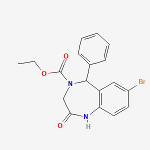 molecular formula C18H17BrN2O3 B3406402 ethyl 7-bromo-2-oxo-5-phenyl-2,3,4,5-tetrahydro-1H-1,4-benzodiazepine-4-carboxylate CAS No. 313650-44-1