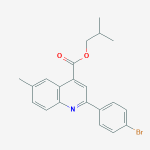 2-Methylpropyl 2-(4-bromophenyl)-6-methylquinoline-4-carboxylate