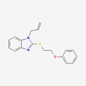 molecular formula C18H18N2OS B3406429 2-[(2-phenoxyethyl)sulfanyl]-1-(prop-2-en-1-yl)-1H-1,3-benzodiazole CAS No. 319489-20-8