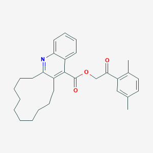 2-(2,5-Dimethylphenyl)-2-oxoethyl 6,7,8,9,10,11,12,13,14,15-decahydrocyclododeca[b]quinoline-16-carboxylate