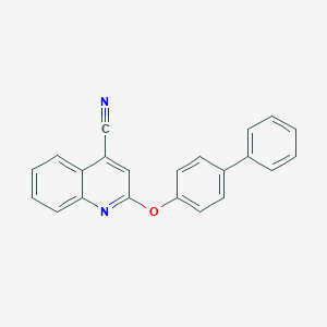 molecular formula C22H14N2O B340648 2-([1,1'-Biphenyl]-4-yloxy)-4-quinolinecarbonitrile 