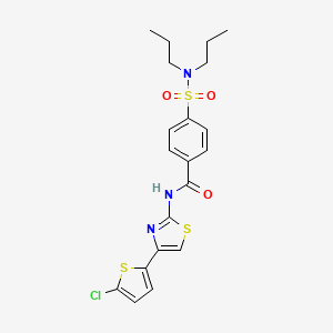 N-[4-(5-chlorothiophen-2-yl)-1,3-thiazol-2-yl]-4-(dipropylsulfamoyl)benzamide