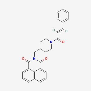 molecular formula C27H24N2O3 B3406493 (E)-2-((1-cinnamoylpiperidin-4-yl)methyl)-1H-benzo[de]isoquinoline-1,3(2H)-dione CAS No. 326007-83-4