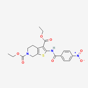diethyl 2-(4-nitrobenzamido)-4,5-dihydrothieno[2,3-c]pyridine-3,6(7H)-dicarboxylate