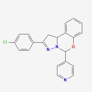 2-(4-Chlorophenyl)-5-(4-pyridinyl)-1,10b-dihydropyrazolo[1,5-c][1,3]benzoxazine
