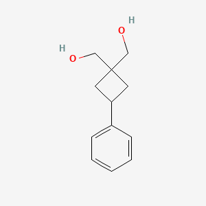 molecular formula C12H16O2 B3406599 [1-(Hydroxymethyl)-3-phenylcyclobutyl]methanol CAS No. 342042-97-1