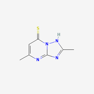 molecular formula C7H8N4S B3406607 2,5-Dimethyl-[1,2,4]triazolo[1,5-a]pyrimidine-7-thiol CAS No. 34342-03-5