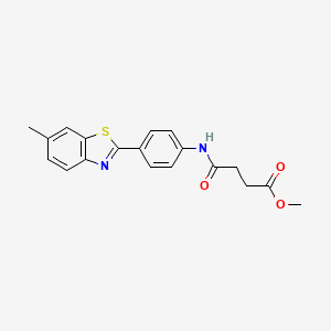 molecular formula C19H18N2O3S B3406625 Methyl 4-[4-(6-methyl-1,3-benzothiazol-2-yl)anilino]-4-oxobutanoate CAS No. 359010-86-9