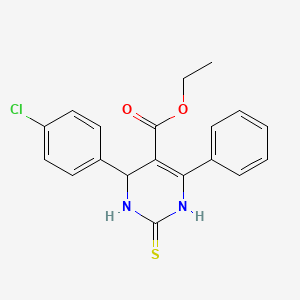 Ethyl 4-(4-chlorophenyl)-6-phenyl-2-thioxo-1,2,3,4-tetrahydropyrimidine-5-carboxylate