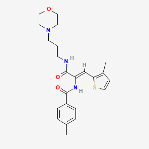 (2Z)-2-[(4-methylphenyl)formamido]-3-(3-methylthiophen-2-yl)-N-[3-(morpholin-4-yl)propyl]prop-2-enamide