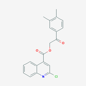 molecular formula C20H16ClNO3 B340667 2-(3,4-Dimethylphenyl)-2-oxoethyl 2-chloro-4-quinolinecarboxylate 