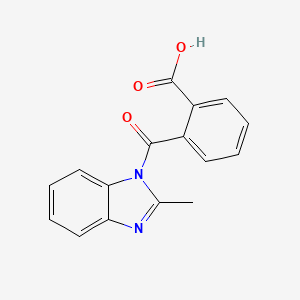 molecular formula C16H12N2O3 B3406674 2-[(2-methyl-1H-benzimidazol-1-yl)carbonyl]benzoic acid CAS No. 374092-92-9