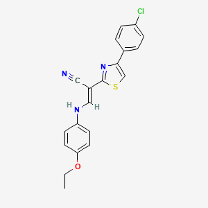 (E)-2-(4-(4-chlorophenyl)thiazol-2-yl)-3-((4-ethoxyphenyl)amino)acrylonitrile