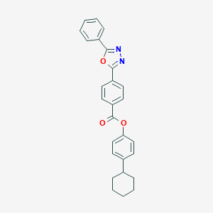 molecular formula C27H24N2O3 B340671 4-Cyclohexylphenyl4-(5-phenyl-1,3,4-oxadiazol-2-yl)benzoate 