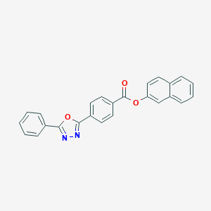 molecular formula C25H16N2O3 B340672 2-Naphthyl 4-(5-phenyl-1,3,4-oxadiazol-2-yl)benzoate 
