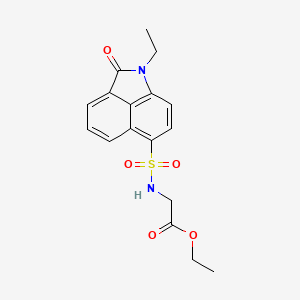 molecular formula C17H18N2O5S B3406721 Ethyl 2-(1-ethyl-2-oxo-1,2-dihydrobenzo[cd]indole-6-sulfonamido)acetate CAS No. 380541-46-8