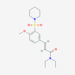 (2E)-N,N-diethyl-3-[4-methoxy-3-(piperidin-1-ylsulfonyl)phenyl]prop-2-enamide