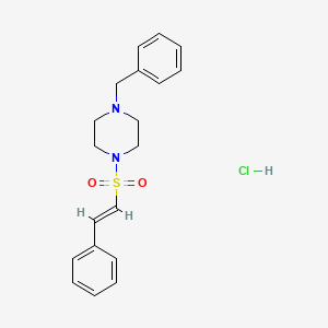molecular formula C19H23ClN2O2S B3406726 (E)-1-benzyl-4-(styrylsulfonyl)piperazine hydrochloride CAS No. 381687-58-7