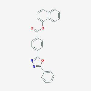molecular formula C25H16N2O3 B340673 Naphthalen-1-yl 4-(5-phenyl-1,3,4-oxadiazol-2-yl)benzoate 