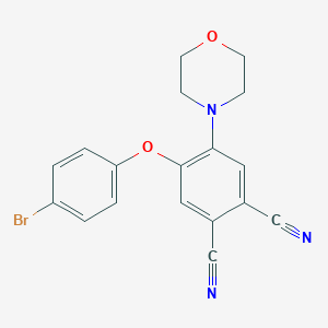 molecular formula C18H14BrN3O2 B340674 4-(4-Bromophenoxy)-5-(4-morpholinyl)phthalonitrile 