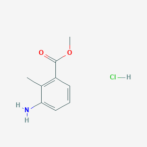 molecular formula C9H12ClNO2 B3406740 Methyl 3-amino-2-methylbenzoate hydrochloride CAS No. 383677-37-0