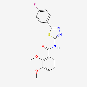 molecular formula C17H14FN3O3S B3406778 N-(5-(4-fluorophenyl)-1,3,4-thiadiazol-2-yl)-2,3-dimethoxybenzamide CAS No. 391863-07-3