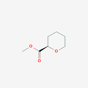 molecular formula C7H12O3 B034068 (R)-methyl tetrahydro-2H-pyran-2-carboxylate CAS No. 105441-86-9