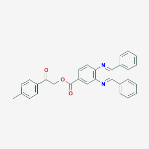 molecular formula C30H22N2O3 B340680 2-(4-Methylphenyl)-2-oxoethyl 2,3-diphenylquinoxaline-6-carboxylate 