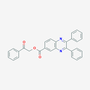 2-Oxo-2-phenylethyl 2,3-diphenylquinoxaline-6-carboxylate