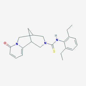 molecular formula C22H27N3OS B3406831 N-(2,6-diethylphenyl)-8-oxo-4,5,6,8-tetrahydro-1H-1,5-methanopyrido[1,2-a][1,5]diazocine-3(2H)-carbothioamide CAS No. 399002-42-7