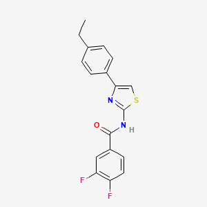 molecular formula C18H14F2N2OS B3406834 N-[4-(4-ethylphenyl)-1,3-thiazol-2-yl]-3,4-difluorobenzamide CAS No. 403845-32-9