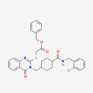 Benzyl ({3-[(4-{[(2-chlorobenzyl)amino]carbonyl}cyclohexyl)methyl]-4-oxo-3,4-dihydroquinazolin-2-yl}thio)acetate