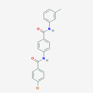 molecular formula C21H17BrN2O2 B340687 4-bromo-N-[4-(3-toluidinocarbonyl)phenyl]benzamide 