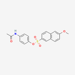 molecular formula C19H17NO5S B3406880 4-Acetamidophenyl 6-methoxynaphthalene-2-sulfonate CAS No. 428448-20-8