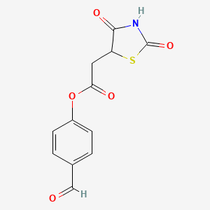 4-Formylphenyl 2-(2,4-dioxo-1,3-thiazolidin-5-yl)acetate