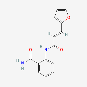 molecular formula C14H12N2O3 B3406909 2-[(2E)-3-(FURAN-2-YL)PROP-2-ENAMIDO]BENZAMIDE CAS No. 433954-03-1