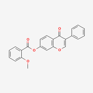 molecular formula C23H16O5 B3406928 4-oxo-3-phenyl-4H-chromen-7-yl 2-methoxybenzoate CAS No. 449740-15-2