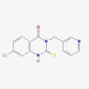 molecular formula C14H10ClN3OS B3406942 7-chloro-3-(pyridin-3-ylmethyl)-2-sulfanylidene-1H-quinazolin-4-one CAS No. 451465-72-8