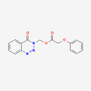 molecular formula C16H13N3O4 B3406946 (4-oxobenzo[d][1,2,3]triazin-3(4H)-yl)methyl 2-phenoxyacetate CAS No. 451513-76-1