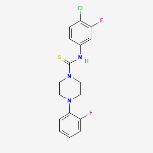 N-(4-chloro-3-fluorophenyl)-4-(2-fluorophenyl)piperazine-1-carbothioamide