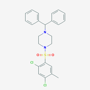 molecular formula C24H24Cl2N2O2S B3406954 1-(2,4-Dichloro-5-methylbenzenesulfonyl)-4-(diphenylmethyl)piperazine CAS No. 459177-57-2